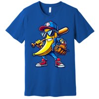 Banana Playing Baseball Fruit Lover Baseball Premium T-Shirt