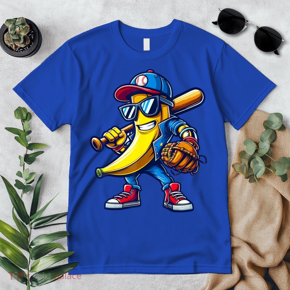 Banana Playing Baseball Fruit Lover Baseball Premium T-Shirt
