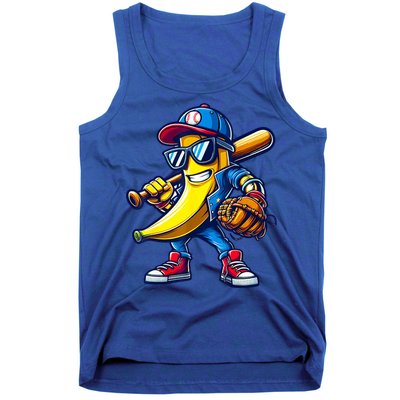 Banana Playing Baseball Fruit Lover Baseball Tank Top