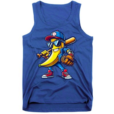 Banana Playing Baseball Fruit Lover Baseball Tank Top