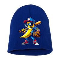 Banana Playing Baseball Fruit Lover Baseball Short Acrylic Beanie