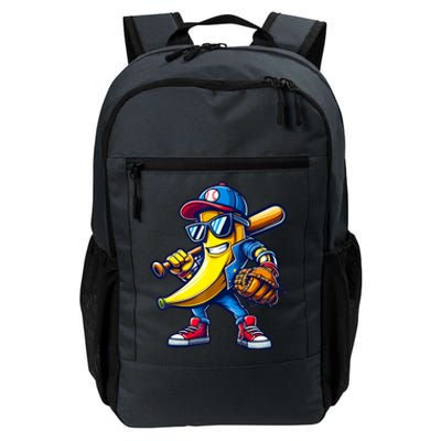 Banana Playing Baseball Fruit Lover Baseball Daily Commute Backpack