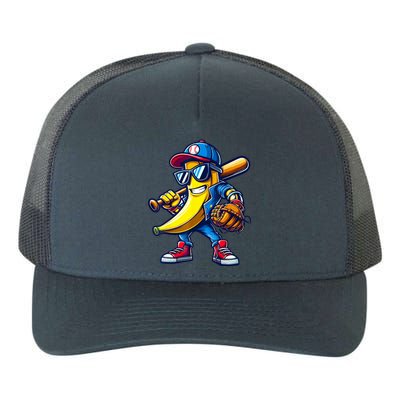 Banana Playing Baseball Fruit Lover Baseball Yupoong Adult 5-Panel Trucker Hat