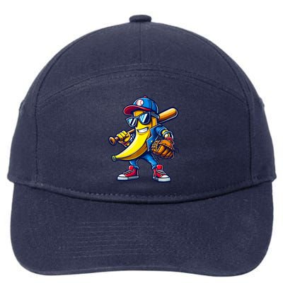 Banana Playing Baseball Fruit Lover Baseball 7-Panel Snapback Hat