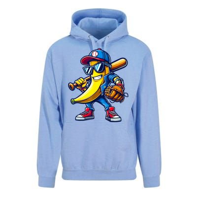 Banana Playing Baseball Fruit Lover Baseball Unisex Surf Hoodie