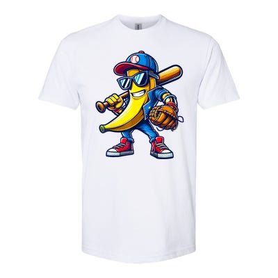 Banana Playing Baseball Fruit Lover Baseball Softstyle CVC T-Shirt