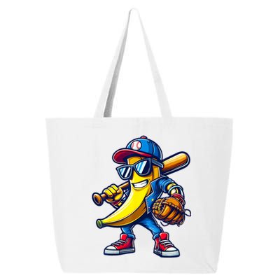 Banana Playing Baseball Fruit Lover Baseball 25L Jumbo Tote