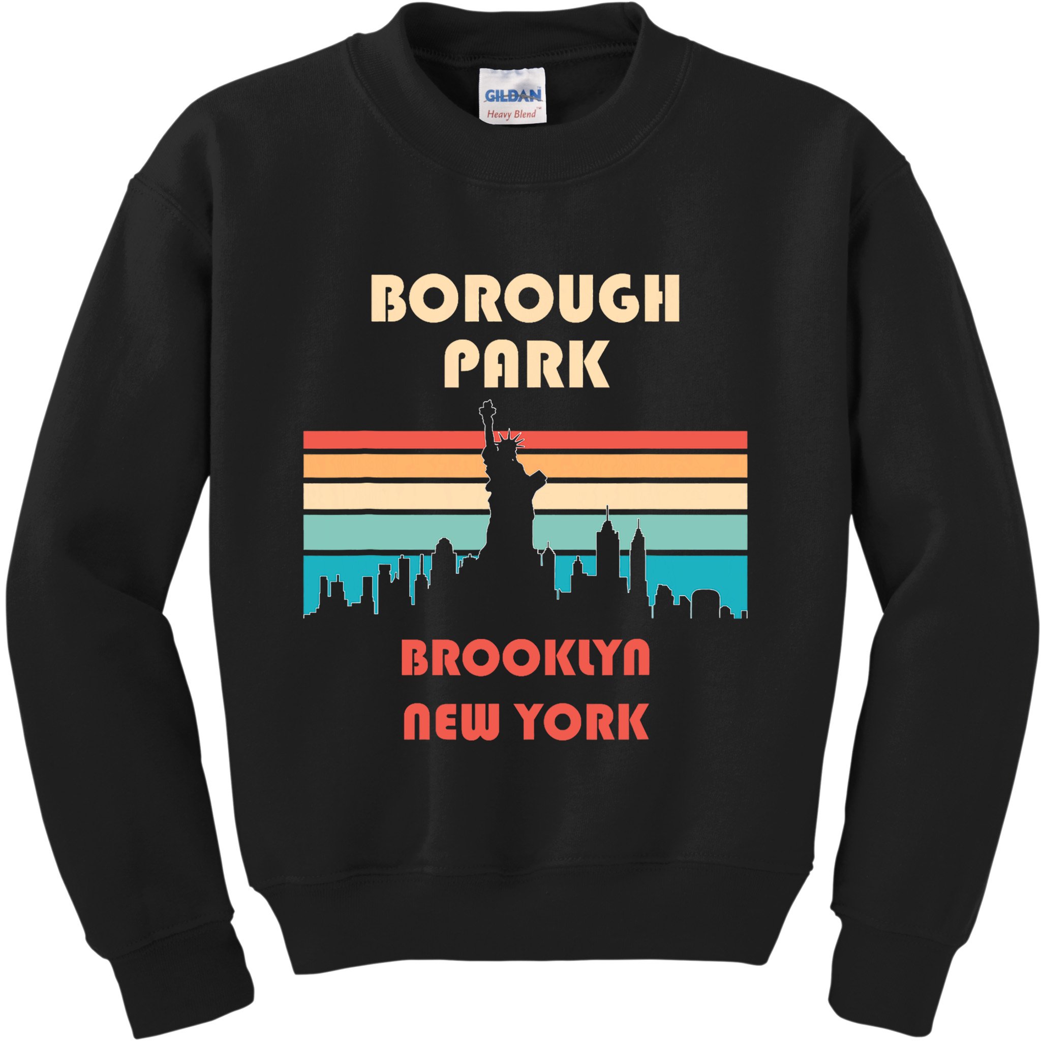 Borough Park Brooklyn New York Retro Vintage Kids Sweatshirt