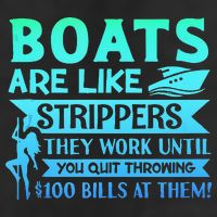 Boats Pun Boats Are Like Strippers Boat Owner 7 Panel Mesh Trucker Snapback Hat