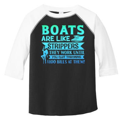 Boats Pun Boats Are Like Strippers Boat Owner Toddler Fine Jersey T-Shirt