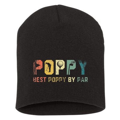 Best Poppy By Par Fathers Day Gift Golf Golfer Short Acrylic Beanie
