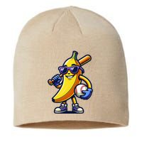 Banana Playing Baseball Fruit Lover Baseball Player Sustainable Beanie