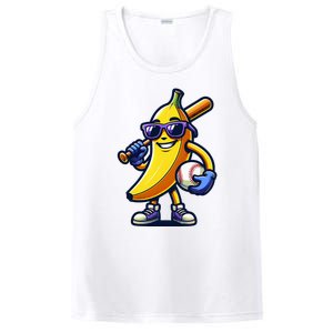 Banana Playing Baseball Fruit Lover Baseball Player PosiCharge Competitor Tank