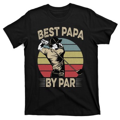 Best Papa By Par Family Golfer Golf Lover Golfing T-Shirt