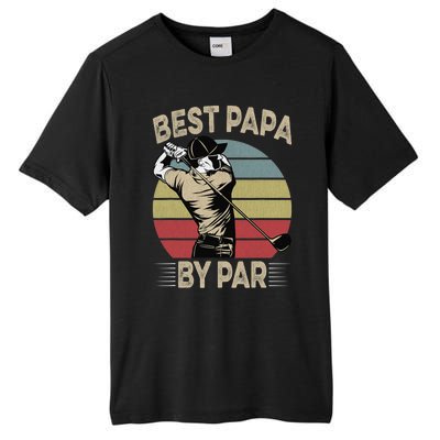 Best Papa By Par Family Golfer Golf Lover Golfing Tall Fusion ChromaSoft Performance T-Shirt