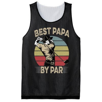 Best Papa By Par Family Golfer Golf Lover Golfing Mesh Reversible Basketball Jersey Tank