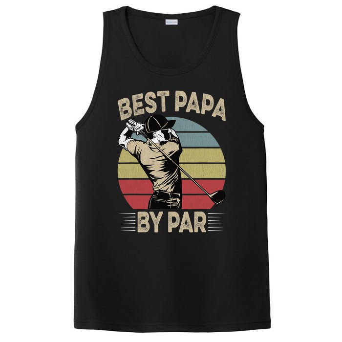 Best Papa By Par Family Golfer Golf Lover Golfing PosiCharge Competitor Tank