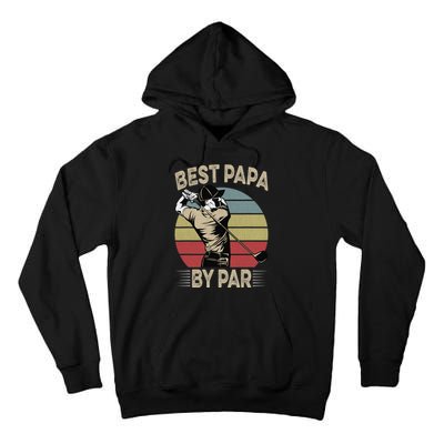 Best Papa By Par Family Golfer Golf Lover Golfing Tall Hoodie