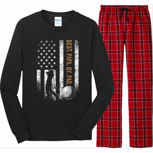 Best Papa By Par Golfing Gifts Papa FatherS Day Golf Long Sleeve Pajama Set