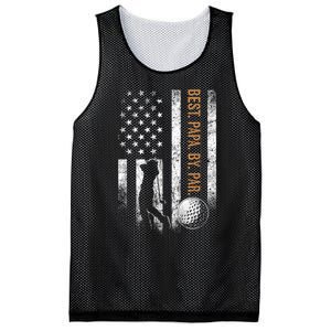 Best Papa By Par Golfing Gifts Papa FatherS Day Golf Mesh Reversible Basketball Jersey Tank