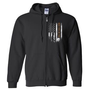 Best Papa By Par Golfing Gifts Papa FatherS Day Golf Full Zip Hoodie