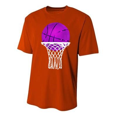 Basketball Purple Bball Sport Lover Gift Gift Performance Sprint T-Shirt