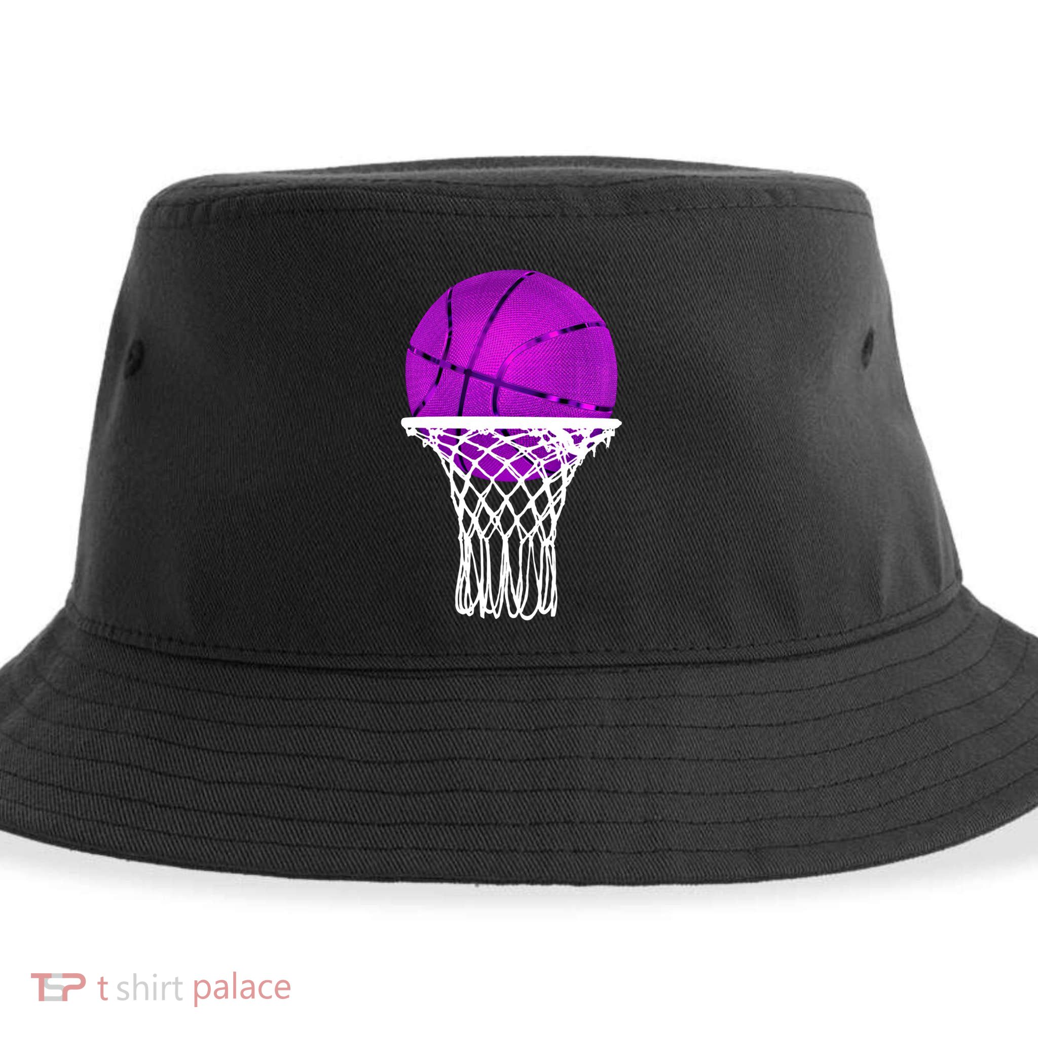 Basketball Purple Bball Sport Lover Gift Gift Sustainable Bucket Hat