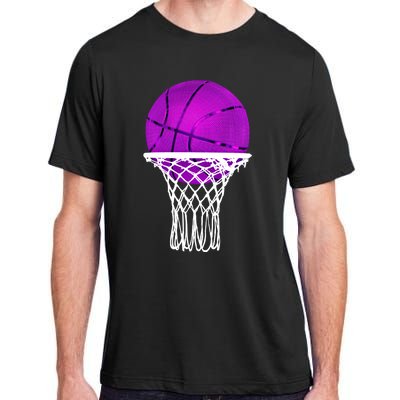 Basketball Purple Bball Sport Lover Gift Gift Adult ChromaSoft Performance T-Shirt