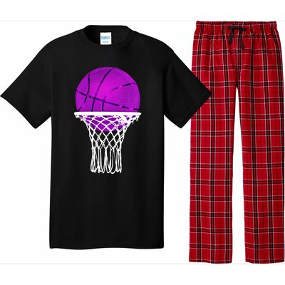 Basketball Purple Bball Sport Lover Gift Gift Pajama Set