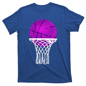 Basketball Purple Bball Sport Lover Gift Gift T-Shirt