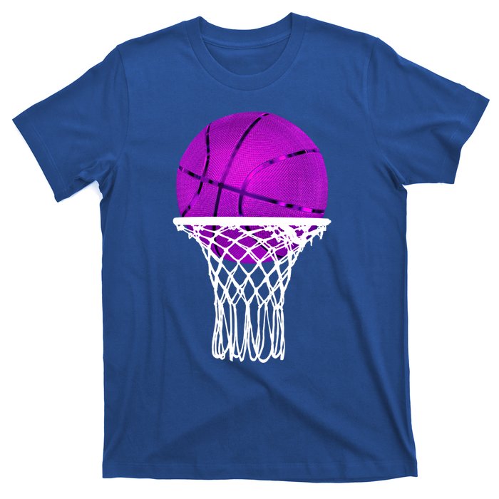 Basketball Purple Bball Sport Lover Gift Gift T-Shirt