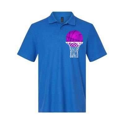 Basketball Purple Bball Sport Lover Gift Gift Softstyle Adult Sport Polo