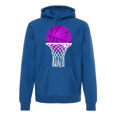 Basketball Purple Bball Sport Lover Gift Gift Premium Hoodie