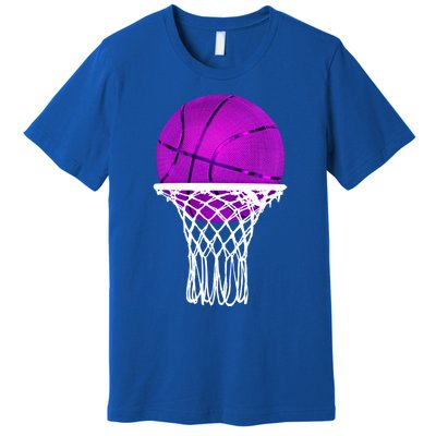 Basketball Purple Bball Sport Lover Gift Gift Premium T-Shirt