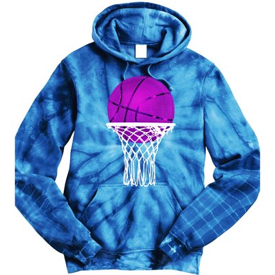 Basketball Purple Bball Sport Lover Gift Gift Tie Dye Hoodie