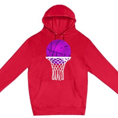 Basketball Purple Bball Sport Lover Gift Gift Premium Pullover Hoodie