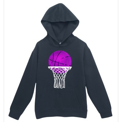 Basketball Purple Bball Sport Lover Gift Gift Urban Pullover Hoodie