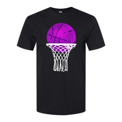 Basketball Purple Bball Sport Lover Gift Gift Softstyle CVC T-Shirt