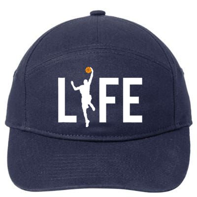 Basketball Player Ball is Life Gifts for Basketball Lover 7-Panel Snapback Hat