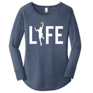 Basketball Player Ball is Life Gifts for Basketball Lover Women's Perfect Tri Tunic Long Sleeve Shirt