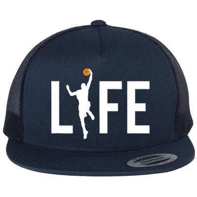 Basketball Player Ball is Life Gifts for Basketball Lover Flat Bill Trucker Hat