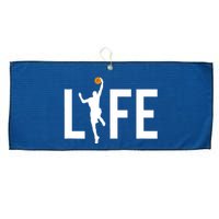 Basketball Player Ball is Life Gifts for Basketball Lover Large Microfiber Waffle Golf Towel