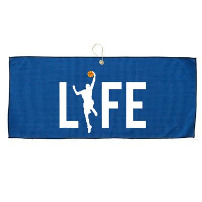 Basketball Player Ball is Life Gifts for Basketball Lover Large Microfiber Waffle Golf Towel