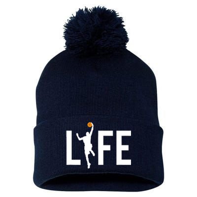 Basketball Player Ball is Life Gifts for Basketball Lover Pom Pom 12in Knit Beanie