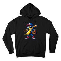 Banana Playing Baseball Fruit Lover Funny Baseball Player Tall Hoodie