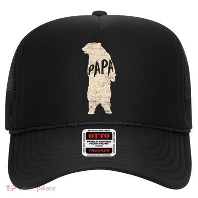 Big Papa Bear Hug Father Novelty Cute Gift High Crown Mesh Back Trucker Hat