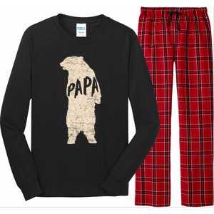 Big Papa Bear Hug Father Novelty Cute Gift Long Sleeve Pajama Set