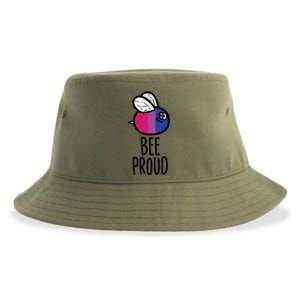 Bee Proud Bisexual Color Bi Pride Stuff Flag Lgbtq Great Gift Sustainable Bucket Hat