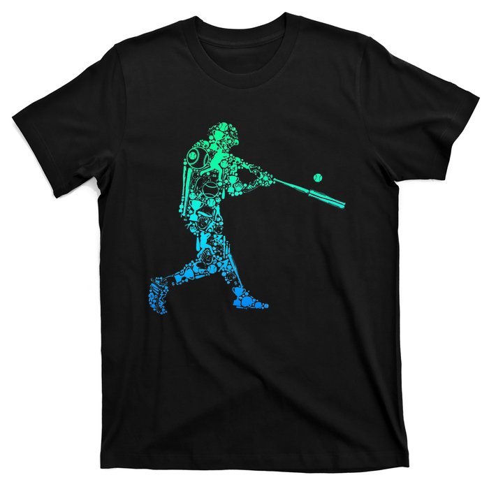 Baseball Player Batter Men Kids T-Shirt