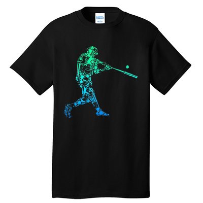 Baseball Player Batter Men Kids Tall T-Shirt